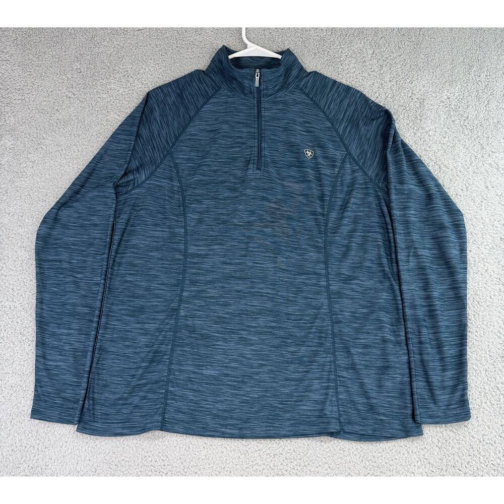 ARIAT Tek Women’s Laguna Long Sleeve 1/4 Zip Pullover Top Sz XL